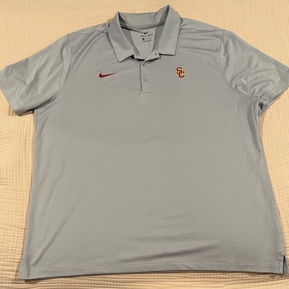 Nike USC Trojans Gray Polo Shirt XXL